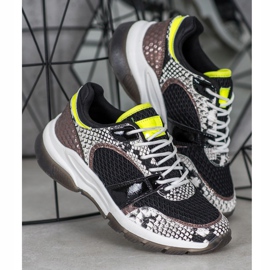 Kylie Comode sneakers con stampa serpente nero multicolore 1