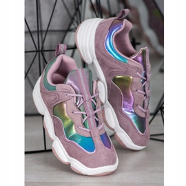 Kylie Scarpe sportive alla moda viola multicolore 1