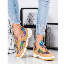 Kylie Scarpe sportive alla moda beige multicolore 1