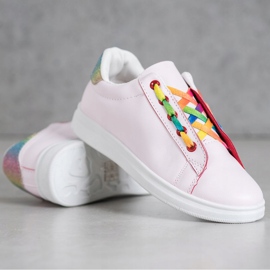SHELOVET Scarpe sportive alla moda rosa multicolore 1