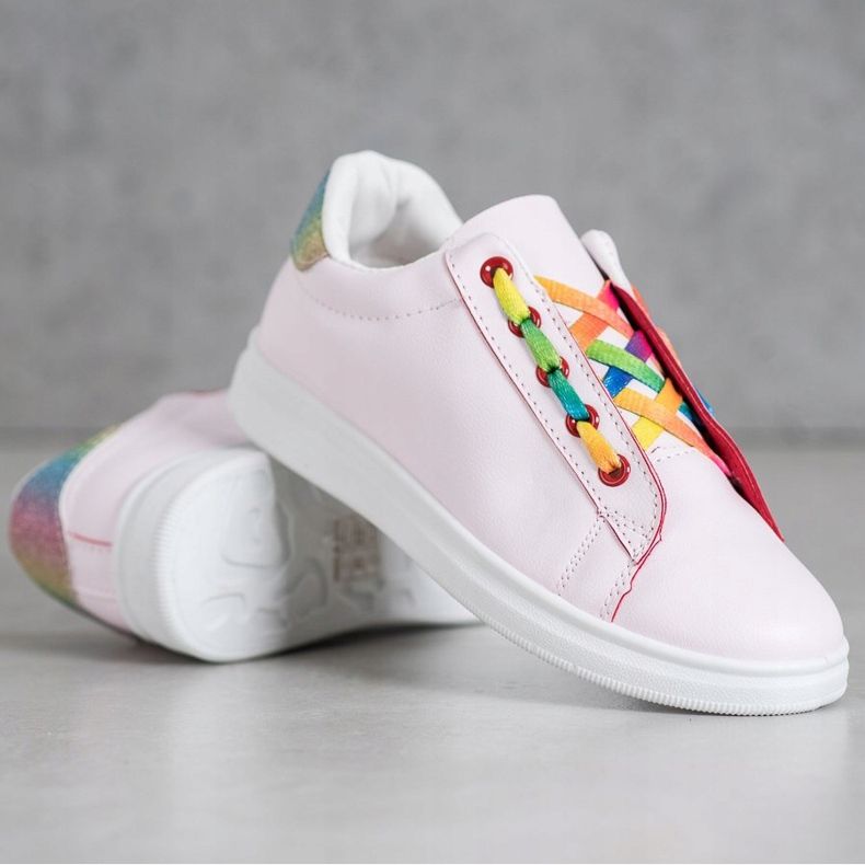 SHELOVET Scarpe sportive alla moda rosa multicolore 1