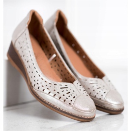 Pompe sulla zeppa VINCEZA argento grigio 1