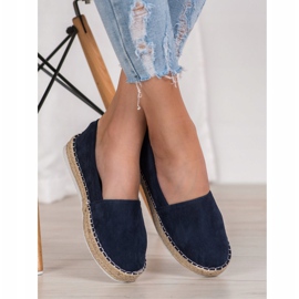 Small Swan Espadrillas in camoscio blu navy 2