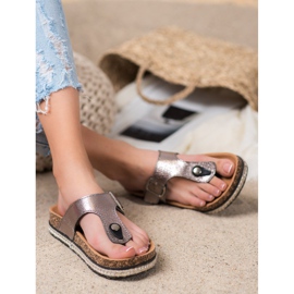 Infradito sulla piattaforma VINCEZA grigio 1