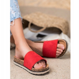 VINCEZA pantofole rosse rosso 1