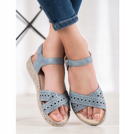 SHELOVET Sandali leggeri sulla piattaforma blu 1