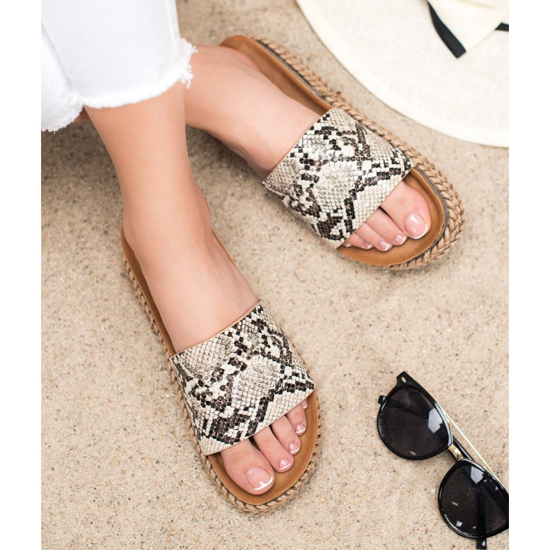 Comer Pantofole casual sulla piattaforma multicolore 1