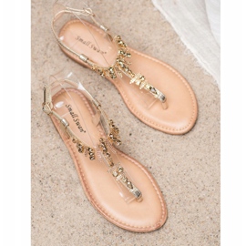 Small Swan Sandali Alla Moda Con Cubic Zirconia d'oro 1