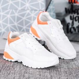 SHELOVET Sneakers Con Inserti Arancioni bianca arancia 1
