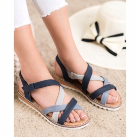 Kylie Sandali Con Velcro blu navy blu 1