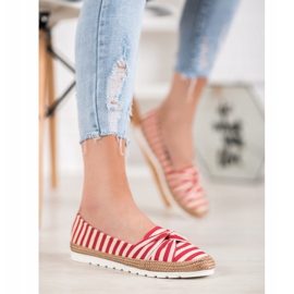 Filippo Scarpe Slip-on Con Righe bianco rosso 1