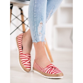 Filippo Scarpe Slip-on Con Righe bianca rosso 2