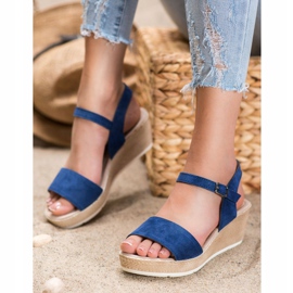 Filippo Sandali in pelle casual blu 2