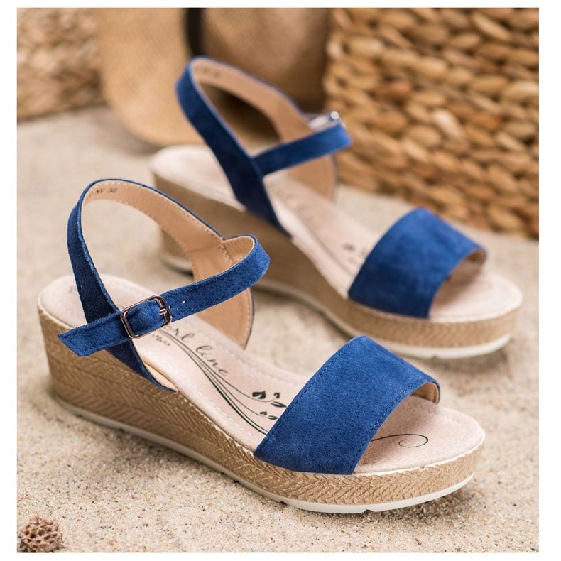 Filippo Sandali in pelle casual blu 1