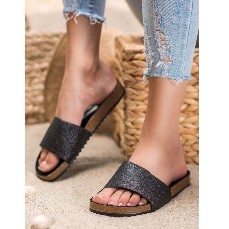 Filippo Pantofole Nere Con Glitter nero 2