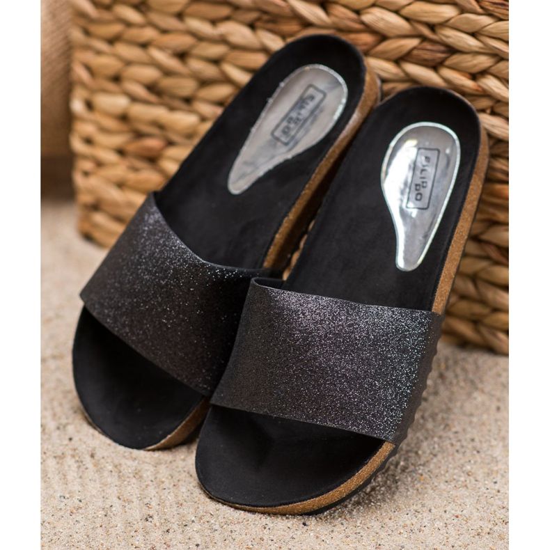 Filippo Pantofole Nere Con Glitter nero 1