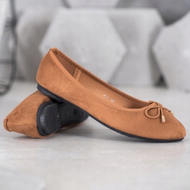 Clowse Ballerine in camoscio marrone 1
