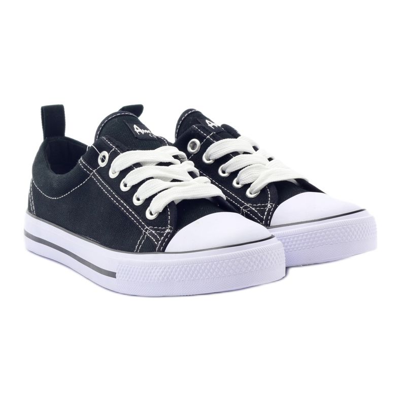 American Club Sneakers nere American LH20 nere bianco nero 7