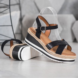 Weide Zeppe Nere Con Ecopelle nero 1