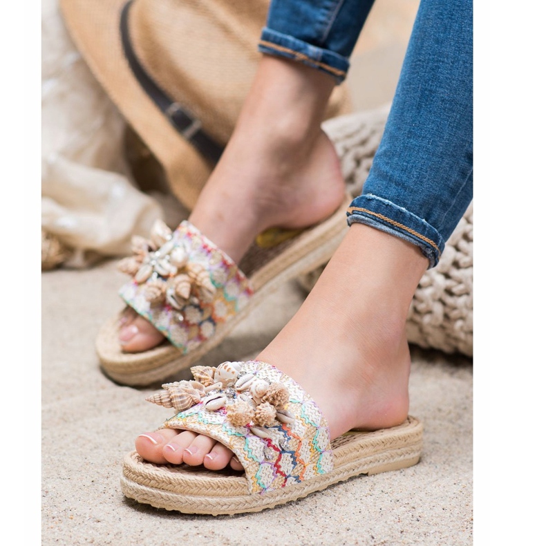 Seastar Pantofole Sulla Piattaforma Con Conchiglie multicolore 1