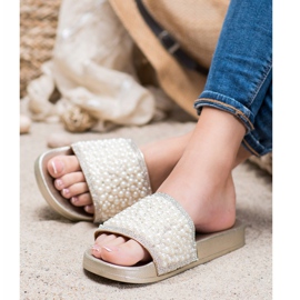 Seastar Pantofole Eleganti Con Perle d'oro 1