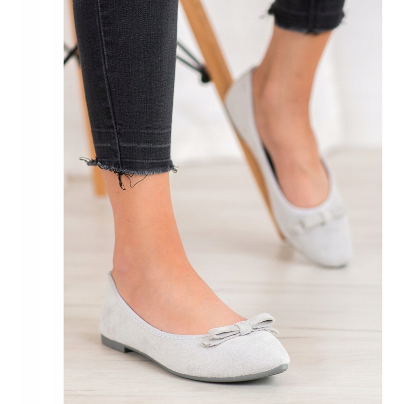 Ballerine VINCEZA in camoscio grigio 2