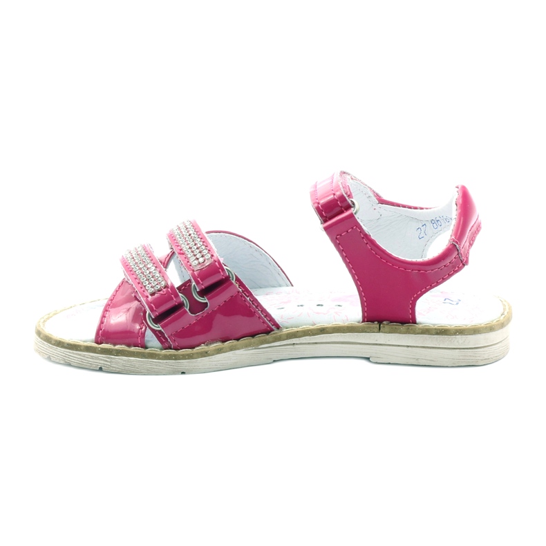 Bartek Sandali in pelle femminile con zirconi 86161 rosa 2