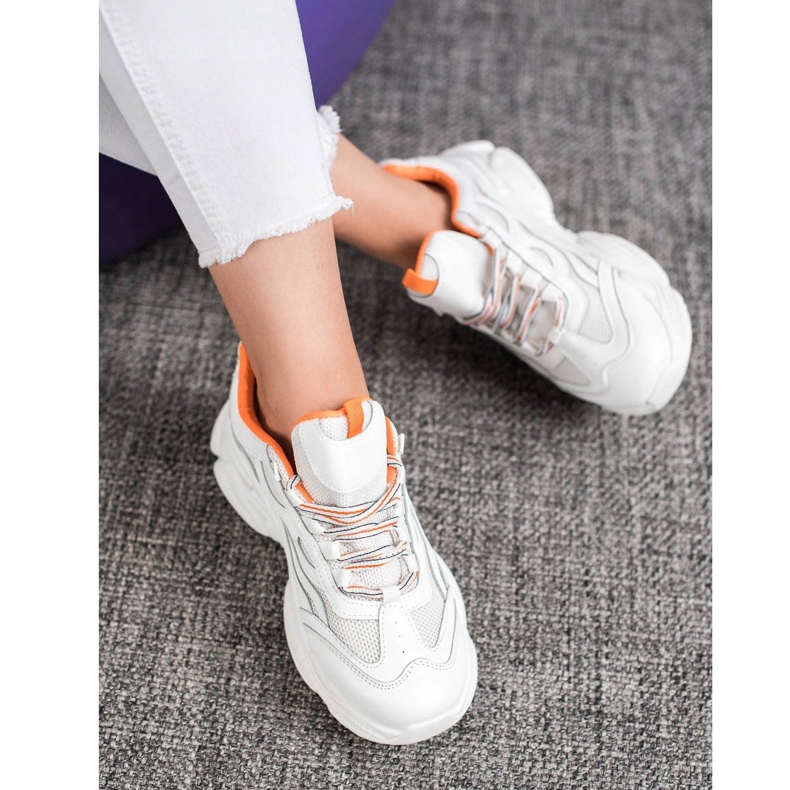 SHELOVET Sneakers con lacci bianco 1