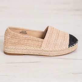 SHELOVET Espadrillas alla moda sulla piattaforma beige 2