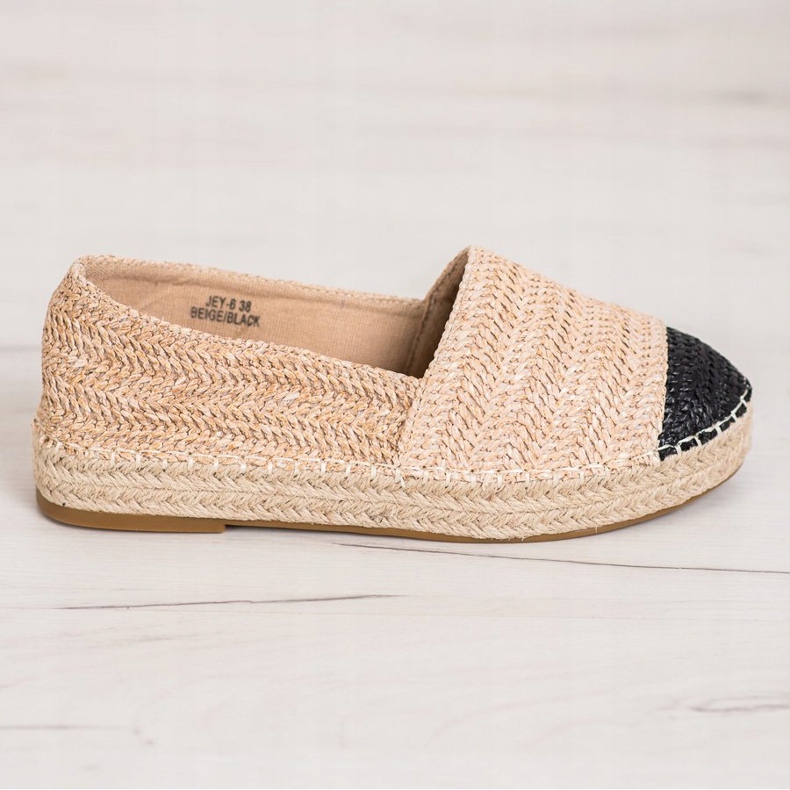 SHELOVET Espadrillas alla moda sulla piattaforma beige 2