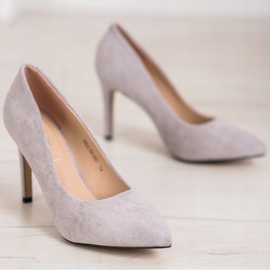 Evento Tacchi in pelle scamosciata grigio 2