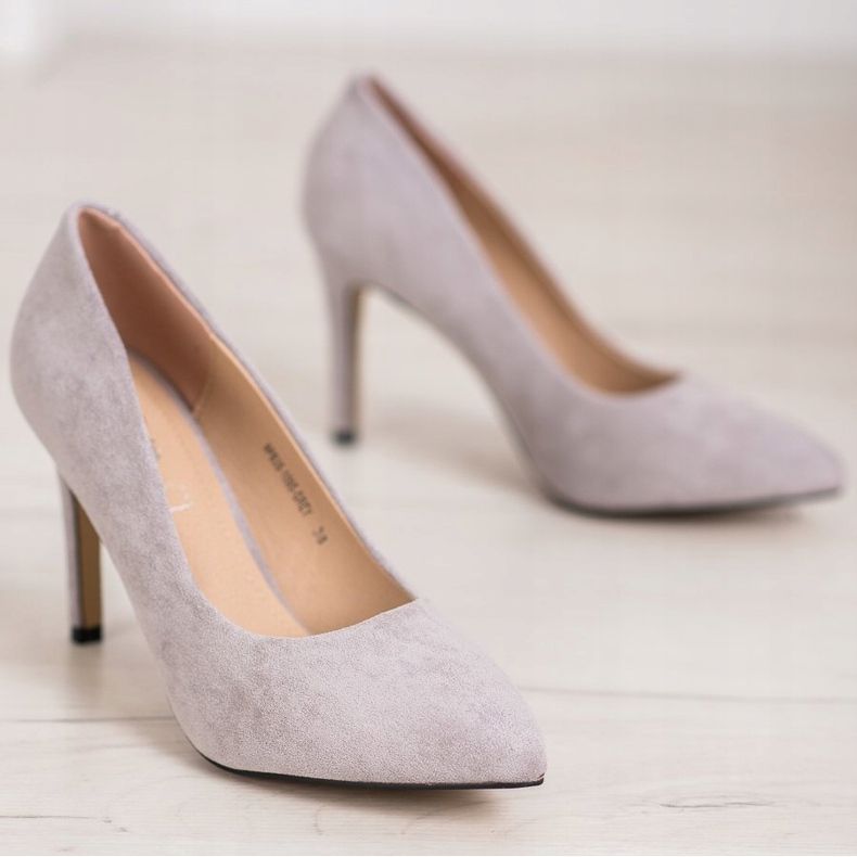 Evento Tacchi in pelle scamosciata grigio 2