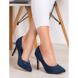 Evento Tacchi in pelle scamosciata blu 1