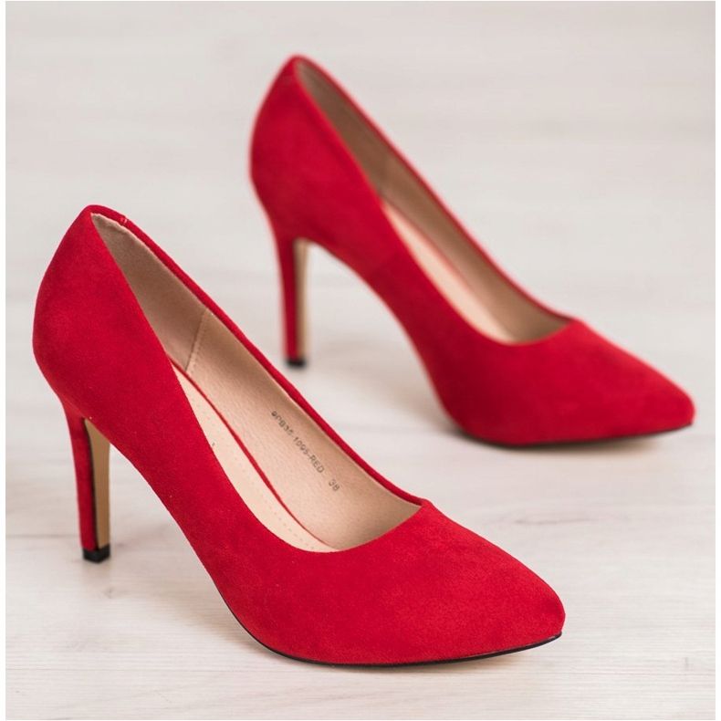 Evento Tacchi in pelle scamosciata rosso 2