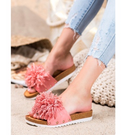 SHELOVET Eleganti pantofole in corallo multicolore rosa 1