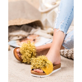 SHELOVET Eleganti pantofole gialle giallo 1