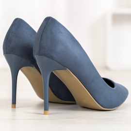 SHELOVET Tacchi alti sexy blu navy 1