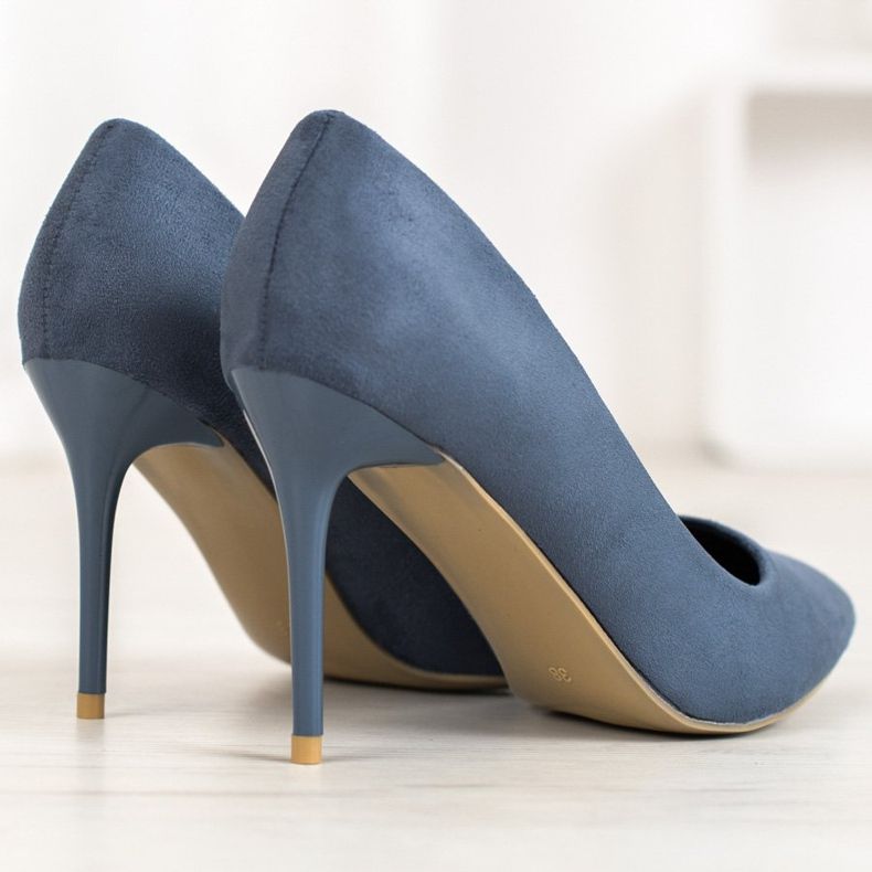 SHELOVET Tacchi alti sexy blu navy 1