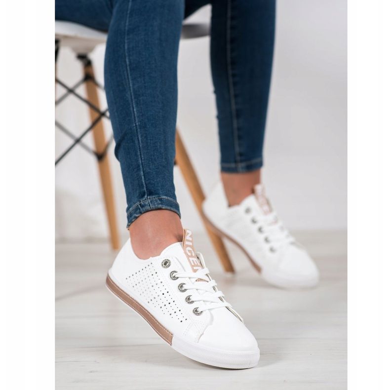 Bella Paris Sneakers Con Ecopelle Nice bianca 1
