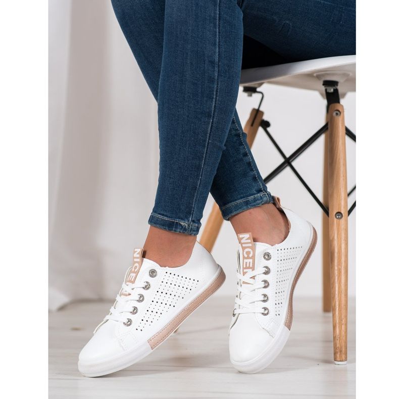 Bella Paris Sneakers Con Ecopelle Nice bianca 2