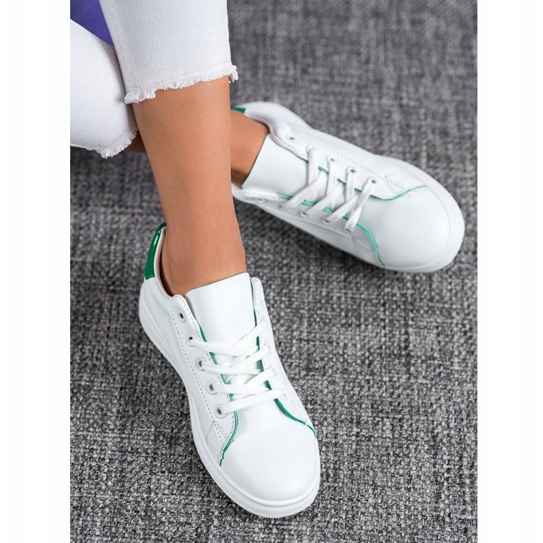 SHELOVET Scarpe sportive classiche bianca verde 2