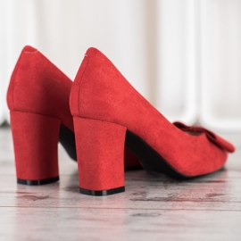 W. Potocki Décolleté Glitter Con Fiocco rosso 1