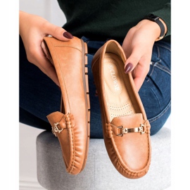 Clowse Mocassini cammello con ornamento marrone 2