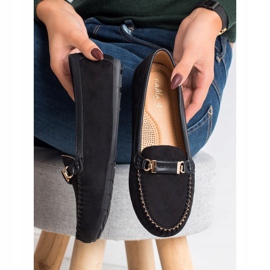 Fama Mocassini in pelle scamosciata nero 2