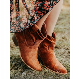 Cm Paris Stivali da cowboy in pelle scamosciata marrone 1