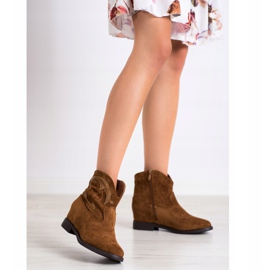 Ideal Shoes Cuneo nascosto delle cowgirl marroni marrone 1