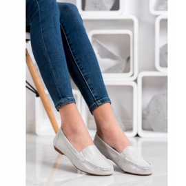 Filippo Mocassini in pelle lucida argento 1