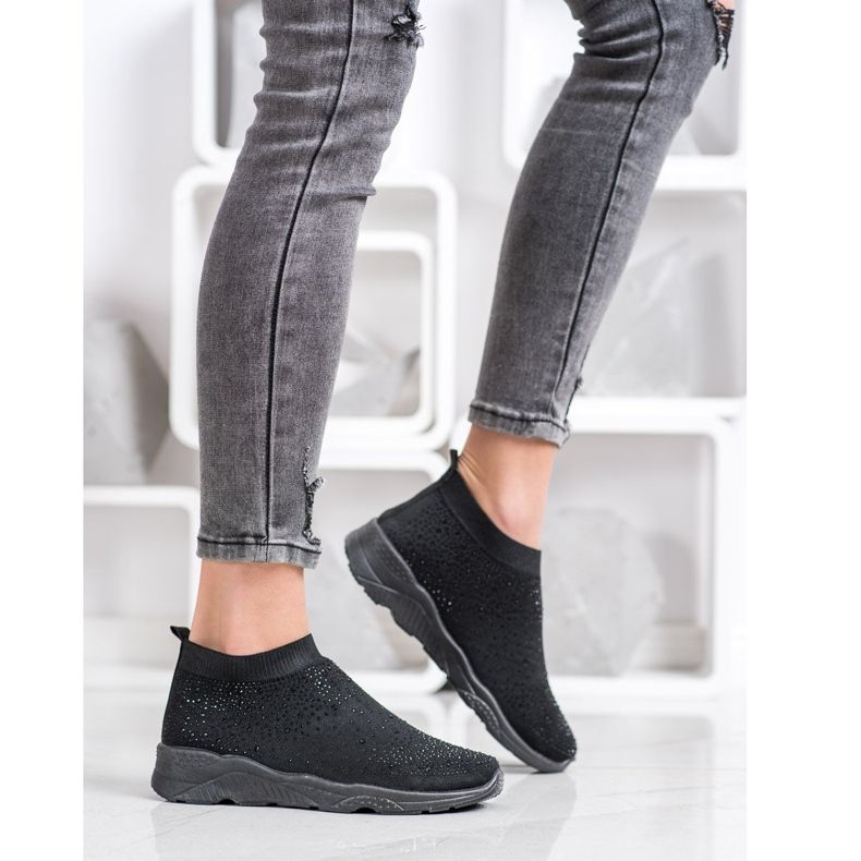 Goodin Slipons Neri Con Cristalli nero 1