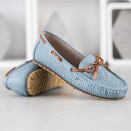 Kylie Mocassini comodi marrone blu 1