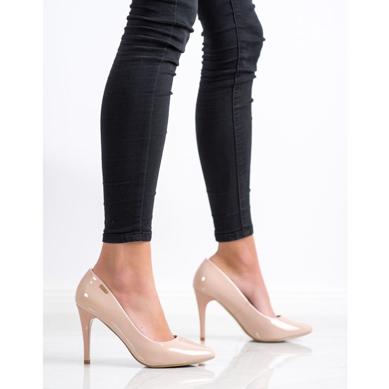 Goodin Décolleté laccate beige rosa 2